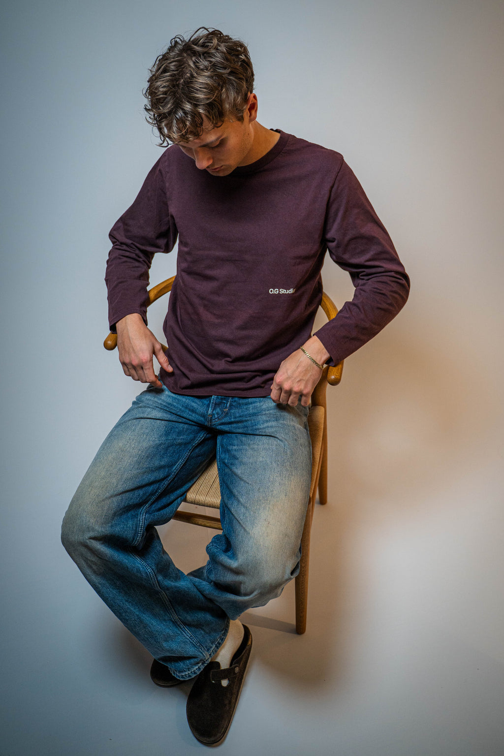 Longsleeve - Rød brun